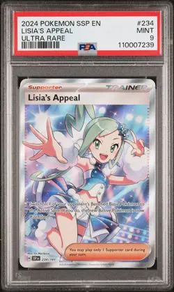 2024 POKEMON SSP EN-SURGING SPARKS ULTRA RARE #234 LISIA'S APPEAL PSA 9 - Image 1