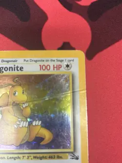 Dragonite Holo Pokemon Card 4/62 Fossil Set with WOTC Vintage 1999 - Image 4