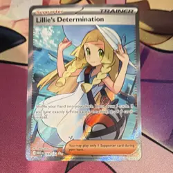 Pokemon Lillie's Determination 169/132 Me01 Ultra Rare Full Art Holo - Image 1