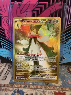 Pokemon TCG Meowscarada EX 271/193 Gold Holo Rare Scarlet&Violet Paldea Evolved - Image 1
