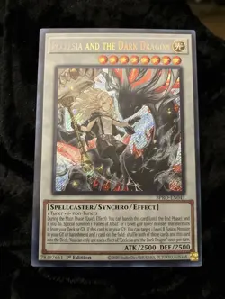 Yugioh | Ecclesia and the Dark Dragon BPRO-EN041 Secret Rare 1st Edition Mint NM - Image 1