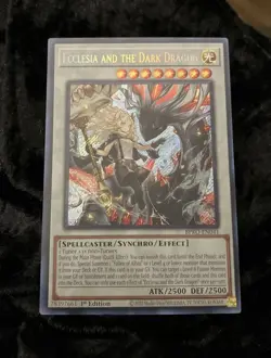 Yugioh | Ecclesia and the Dark Dragon BPRO-EN041 Secret Rare 1st Edition Mint NM - Image 2