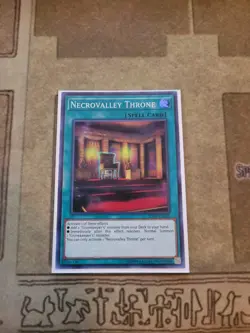 YUGIOH NECROVALLEY THRONE SOFU-EN056 SUPER UNLIMITED ED NM - Image 1