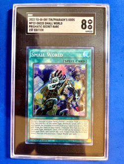 Small World 2022 Yu-Gi-Oh TIN Pharaoh's Gods Prismatic Secret Rare 1st Ed SGC 8 - Image 1