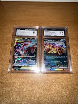 CGC 10 Charizard ex 115/190 Shiny Treasure ex & Greninja Gx Tag Pokemon Cards X2 - Image 1