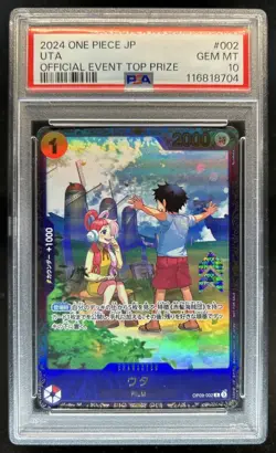 2024 One Piece Japanese Uta Official Event Top Prize #OP09-002 PSA 10 - Image 1