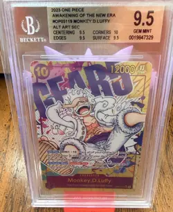 2023 One Piece Awakening/New Era OP05119 Monkey D. Luffy Alt Art BGS 9.5 - Image 1