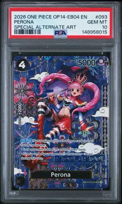 2026 ONE PIECE THE AZURE SEA'S SEVEN SPECIAL ALT ART #093 PERONA PSA 10 - Image 1