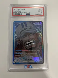 One Piece Card ENGLISH OP05-041 Sakazuki Leader ALT ART AWAKENING OF NEW ERA PSA - Image 1