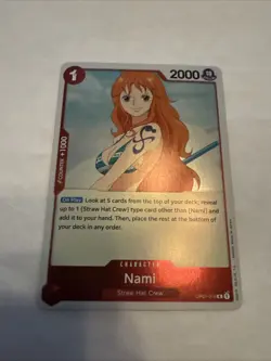 One Piece Nami (OP01-016/284) OP01 Romance Dawn NM FOIL - Image 1
