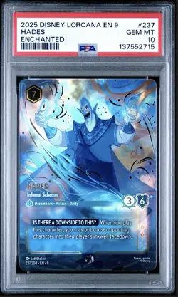 2025 DISNEY LORCANA FABLED 237 HADES INFERNAL SCHEMER ENCHANTED PSA 10 GEM MINT - Image 1