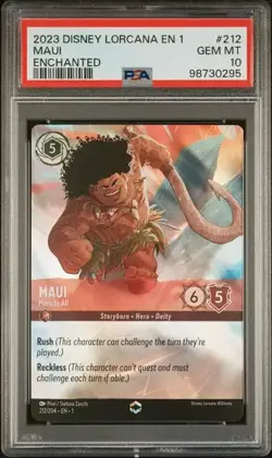 2023 DISNEY LORCANA EN 1-THE FIRST CHAPTER 212 MAUI - HERO TO ALL ENCHANTED - Image 1
