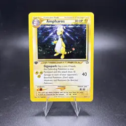 1st Edition Ampharos 1/111 Neo Genesis Pokemon Card Holo W/Swirl NM/LP+ -g - Image 1