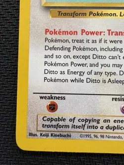 Pokemon TCG Ditto Fossil 18, Regular Unlimited Rare Card LP Excellent Vintage - Image 5