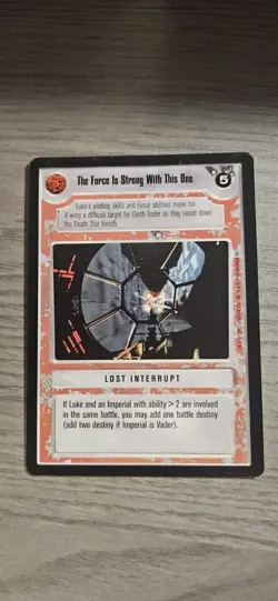 Star Wars CCG The Force Is Strong With This One Premiere R Card Decipher BB - Image 1