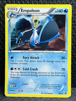 Pokemon Empoleon Card BW56 Holo Rare Black Star Promo Unlimited Black & White HP - Image 1