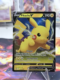 Pikachu V SWSH061 SWSH: Sword & Shield Promo Cards Holo - Image 1