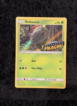 Bulbasaur - (Detective Pikachu Stamped) SM198 Holo Promos Pokemon Card NM 2019 - Image 4