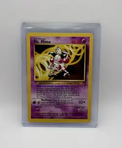 Mr. Mime 27/130 Vintage Rare Pokemon Card- Base Set 2 - Image 1