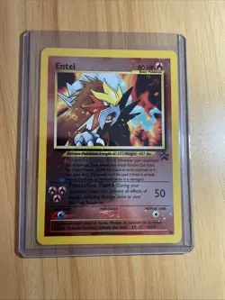 Entei 34 Black Star WOTC Movie Promo Reverse Holo Pokemon Card - Image 1