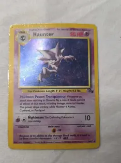 Pokemon TCG Haunter Fossil Set, Holo Unlimited Rare Card 6/62 - Image 1