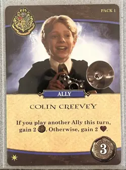 Harry Potter Hogwarts Battle CCG Promo Card Lot Colin Creevey Army Coin UNUSED - Image 2