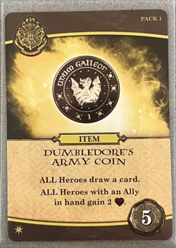 Harry Potter Hogwarts Battle CCG Promo Card Lot Colin Creevey Army Coin UNUSED - Image 4