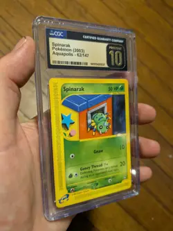 (POP 2) CGC 10 PRISTINE Spinarak Pokemon Aquapolis 2003 Card 62/147 - Image 2