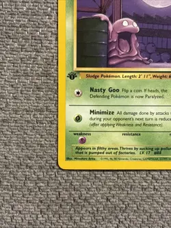 Pokemon TCG Grimer Fossil, 1st Edition Common Card 48/62 LP Condition - Image 5