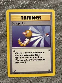 Pokemon TCG Scoop Up Trainer Base Set, Unlimited Rare Card 78/102 LP Condition - Image 1