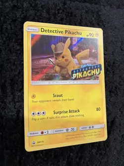 Pokemon Detective Pikachu SM170 Promo Stamped Holo 90 HP TCG Card 2019 - Image 2