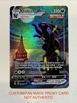 Umbreon Vmax 215/203 Alternate Alt Art Evolving Skies Custom DIY Fan Art Card - Image 1