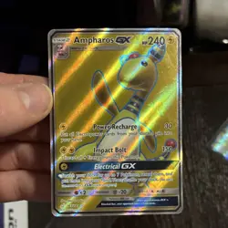 Pokemon Ampharos GX Ultra Rare Full Art Holo SM-Team Up 163/181 240 HP Card - Image 1