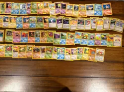 93 Card Pokemon Base Set/Jungle/Fossil Card Lot Wizards of the Coast LP/MP - Image 3