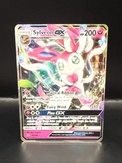 Pokemon Sylveon GX Full Art Holo Card 92/145 Sm-Guardians Rising - Image 2