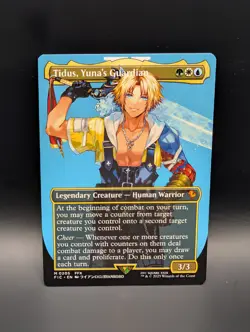 MTG - Tidus, Yuna's Guardian - BORDERLESS SHOWCASE - FIC #205 - Mythic - Image 1