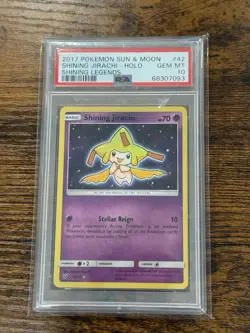 2017 Pokemon Sun & Moon Shining Jirachi Card 42/73 PSA 10 - Image 1