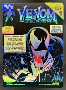 2025 Magic MTG Marvel Spider-Man Eddie Brock Borderless Foil #0233 - Image 2