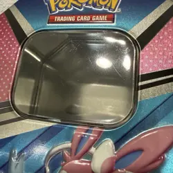Pokemon TCG Sylveon Eeveelutions V Heroes Tin Pink & Blue - EMPTY - Image 3