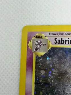 Sabrina's Gengar Holo Gym Heroes Unlimited with Swirl Damaged Pokemon Card - Image 3