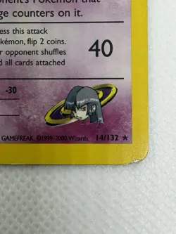 Sabrina's Gengar Holo Gym Heroes Unlimited with Swirl Damaged Pokemon Card - Image 5