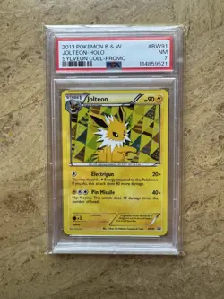 2013 POKEMON BLACK STAR PROMO JOLTEON #BW91 HOLO FOIL PSA 7 NM #100411710 - Image 1