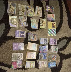 Pokemon TCG Holos Tin Playmat older cards rare ho-ho Card Lot Collectible Set - Image 1