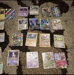 Pokemon TCG Holos Tin Playmat older cards rare ho-ho Card Lot Collectible Set - Image 3