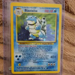 Pokemon Blastoise 2/102 Base Set Holo Rare 100 HP Stage 2 English - Image 1