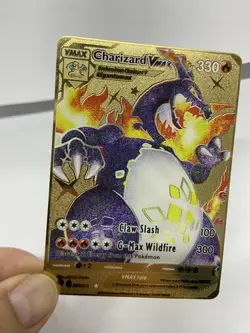 Charizard VMAX HP330 Gold Metal Pokemon Card-Collectible Gift Display！ - Image 1