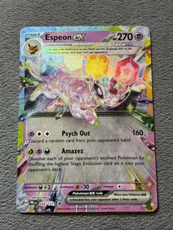 Espeon ex 034/131 Double Rare Pokemon Card Holo Texture Prismatic Evolutions NM - Image 1