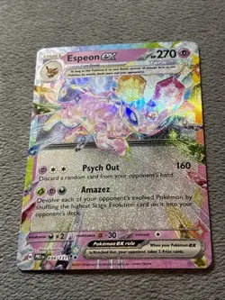 Espeon ex 034/131 Double Rare Pokemon Card Holo Texture Prismatic Evolutions NM - Image 2