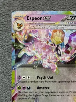 Espeon ex 034/131 Double Rare Pokemon Card Holo Texture Prismatic Evolutions NM - Image 4