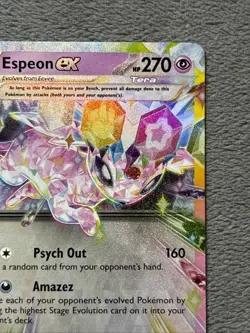 Espeon ex 034/131 Double Rare Pokemon Card Holo Texture Prismatic Evolutions NM - Image 5